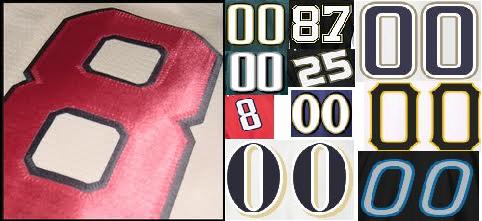 (image for) Pre Stitched Pro Football/Hockey/Baseball Numbers (7" & Above) - Click Image to Close